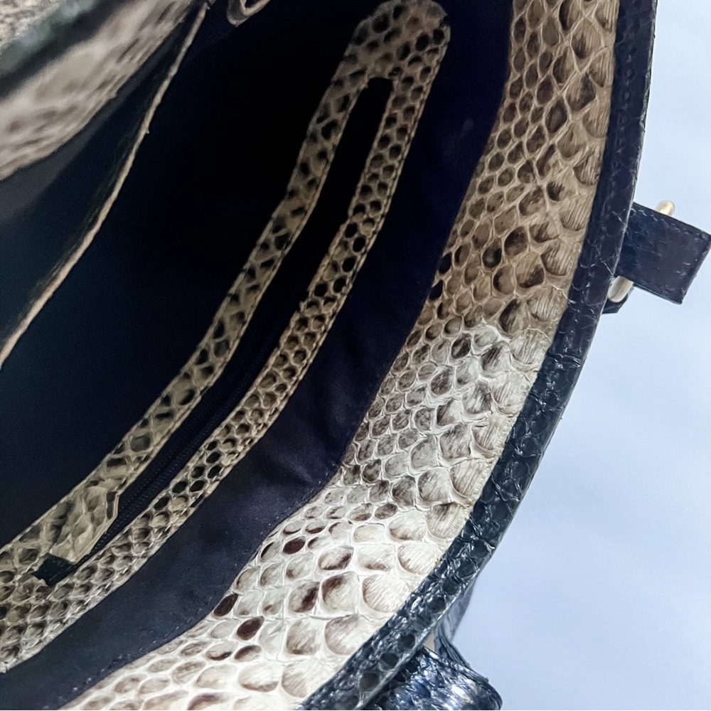 Vintage 90s Authentic Python Snakeskin Handcrafte… - image 6